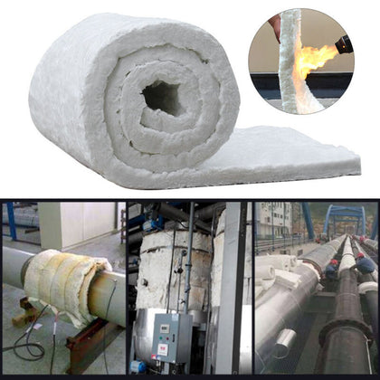 Ceramic Silicate Fibre Fireproof Blanket Insulation High Temperature Mat 96kgm3
