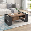 Modern Wooden Coffee Table With Storage Drawer Shelf Living Room Furniture QF