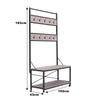 Large Metal Hat and Coat Stand Vintage Wooden Bench Clothes Shoe Rack With Shelf