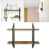 2 Tier Metal Wall Shelf Wall Mounted Diaplay Shelf Living Room Bedroom