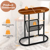 Industrial Side Table 2-tier End Table Nightstand Accent Console Table W/ Shelf