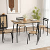 5 Pieces Kitchen Dining Set Modern Breakfast Table and 4 Chairs Space-saving