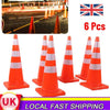 6-Piece Traffic Cones 36inch Safety Cone Set High Quality Reflective Strip UK