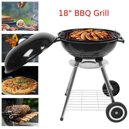 Portable Kettle Charcoal BBQ Grill Outdoor Barbecue Picnic Party Camping