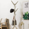 Hooks Wooden Coat Hat Clothes Umbrella Floor Standing Stand Tree Furniture Rack