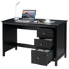 3 Drawers Computer Desk Modern Writing Desk Compact Laptop PC Table Workstation
