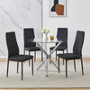 2/4/6 Dining Chairs Side Chairs High Back Velvet/Faux Leather Padded Seat Home
