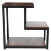 3 Tiers Industrial Bedside Table Sofa Side/End Table Metal Nightstand Storage