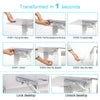 Foldable Dining Table and Chairs PU Leather Padded Seat Kitchen Home Furniture
