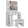 Dressing Table With Mirror Modern Makeup Desk Bedroom Vanity Table Set + Stool