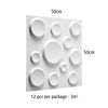 12pcs 50cmx50cm 3D Wall Panels Decorative Wall Ceiling Tiles Cladding Wallpaper