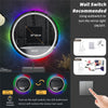 Ultra-Modern Round LED Bathroom Mirror RGB Backlit Stepless Colors Dimmable Wall