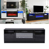 Modern 178cm TV Stand Unit Cabinet w/ Electric Fireplace & 12 Colour LED Light