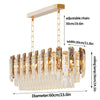 Modern Luxury Chandelier LED Crystal Droplet Elegant Ceiling Light Fixture Home