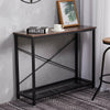 Retro 2Tier Console Table Side/End Table w Mesh Shelf Entryway Hallway Furniture