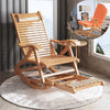 Padded Cushion Seat Wood Rocking Chair Home Office Leisure Armchair Lounge Sofa