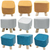 Small Square/Round Footstool Pouffe Sofa Stool Chair Velvet Fabric Padded Seat