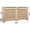 White Radiator Cover Small Large MDF Slat Wood Cabinet Shelf Grill Furniture