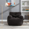 Upholstered Soft Fabric Tufed Bean Bag Foam Memory Resilience Sponge Chair NS