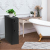 Free Standing Slim Floor Cabinet Narrow Wooden Storage with Drawers Bathroom