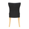 Set of 2 Dining Chairs High Back PU Leather Kitchen Chair Modern Wood Legs Home