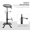 Vintage Industrial Metal Adjustable Tractor Seat Bar Stool 360 ° Swivel Chair