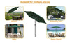 2/2.5/2.7/3M Patio Parasol Sunshade Garden Umbrella Outdoor Canopy Tilt Crank