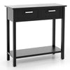 Modern Console Table 2 Drawer w/Shelf Dressing Table Hallway Hall Desk Furniture