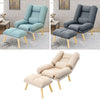 Recliner Armchair Sleeper Chair Lazy Sofa Lounger Home Napping Cinema Seat+Stool