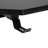 Gaming Desk Steel Frame w/ Cup Holder Headphone Hook Adjustable Feet Black