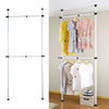 Home Flex Movable Garment Racks Coat Hanger Clothes Wardrobe Living Room