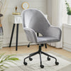 Adjustable Computer Desk Chair Velvet Padded Swivel Armchair Home Office Study