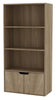 4 Tier Wooden Bookcase Cupboard with Doors Storage Shelving Display Cabinet Unit