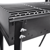 BBQ Stand Charcoal Barbecue Rectangular Steel Grill Outdoor Wheels 75 x 28 cm