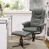 TV Armchair Recliner Set Lounge with Footrest Stool PU Leather Office Executive