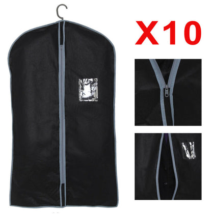 10x Breathable Quality Garment Suit Covers Clothes Dress Carrier Bag Zipper