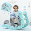Indoor Baby Kid Play Slide Trojan Set 2-In-1 Climbing and Rocking Horse Playset