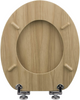 Wooden Toilet Seat Soft Close WC Seat Hinge Ideal for Standard Toilet