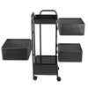 4 Tiers Kitchen Rolling Trolley Storage Rack Vegetable Fruit Cart Organiser UK