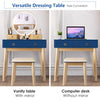 Dressing Table Vanity Set Modern Makeup Desk with Stool Adjustable LED Light