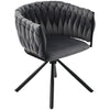 Luxury Dining Chairs Velvet Swivel Chair Metal Legs Kitchen Chair Home -Gray