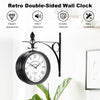 Outdoor Garden Paddington Station Classic Wall Clock Double Sided Clock Round