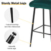 2X Modern Bar Stools Velvet Breakfast Stool Kitchen Pub Chair Metal Leg