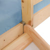 Kids Bunk Beds Mid Sleeper Pine Wooden 3FT Single Cabin Bed Frame Slide & Ladder