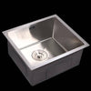 Stainless Steel Kitchen Sink Laundry Catering Topmount Square Single Bowl UK