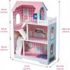 Large Wooden Doll House Kids 3 Storey Dollhouse Mansion Playhouse & Furniture