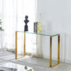 Slim Console Table Side Narrow Desk Kitchen Hallway Stand Rectangular Glass Unit