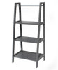 Grey Four Tier Wooden Ladder Shelves Storage Shelf Racks Display Bathroom Shelve