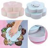 Snack Tray Petal Flower Candy Box Storage Containers Dried Fruit Plate Rotating