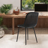 4x Plastic Chairs Dining Living Rooom Kitchen Office Lounge Seat Breathable Back